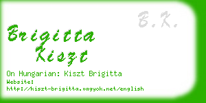 brigitta kiszt business card